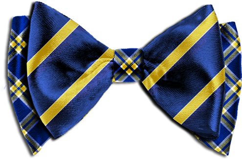 Be The First To Review “design Your Own Custom Bow - Blue And Gold Bow Tie (500x333), Png Download