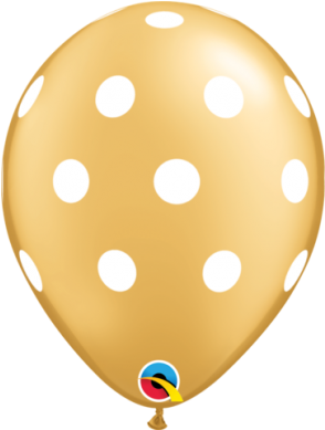 Qualatex Printed Latex 25/11" Polka Dots - Circle (400x388), Png Download