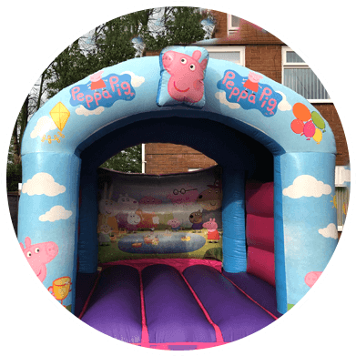 Peppa Pig Bouncy Castle - Inflatable (408x398), Png Download