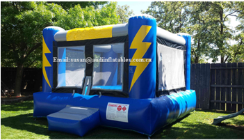 Wide Open Thunder Bolt Theme Bouncy Castle Inflatable - Inflatable (350x350), Png Download