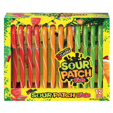 Sour Patch Kids 12 Super Sour Candy Canes 150g - Sour Patch Kids Big Kids Candy 9 Oz. Pouch (736x460), Png Download