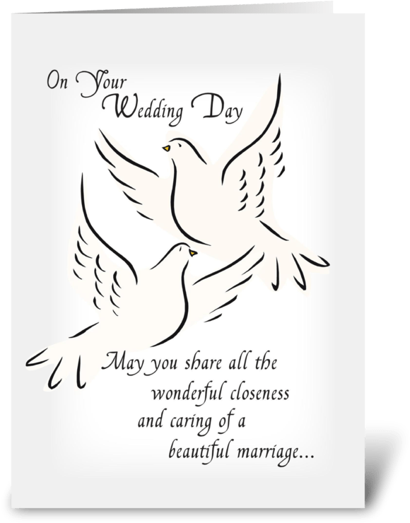 Wedding Doves, Congratulations Greeting Card - Welcome To The Marriage Club (700x792), Png Download