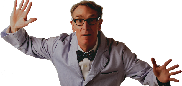 Bill Nye The Science Guy Excited (623x292), Png Download