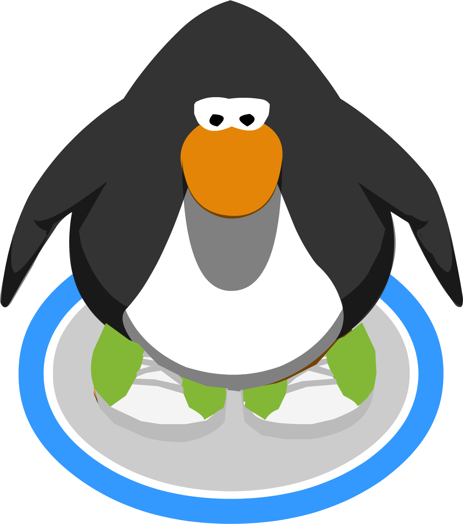 Kiwi Sneakers In-game - Club Penguin Penguins Png (1482x1677), Png Download