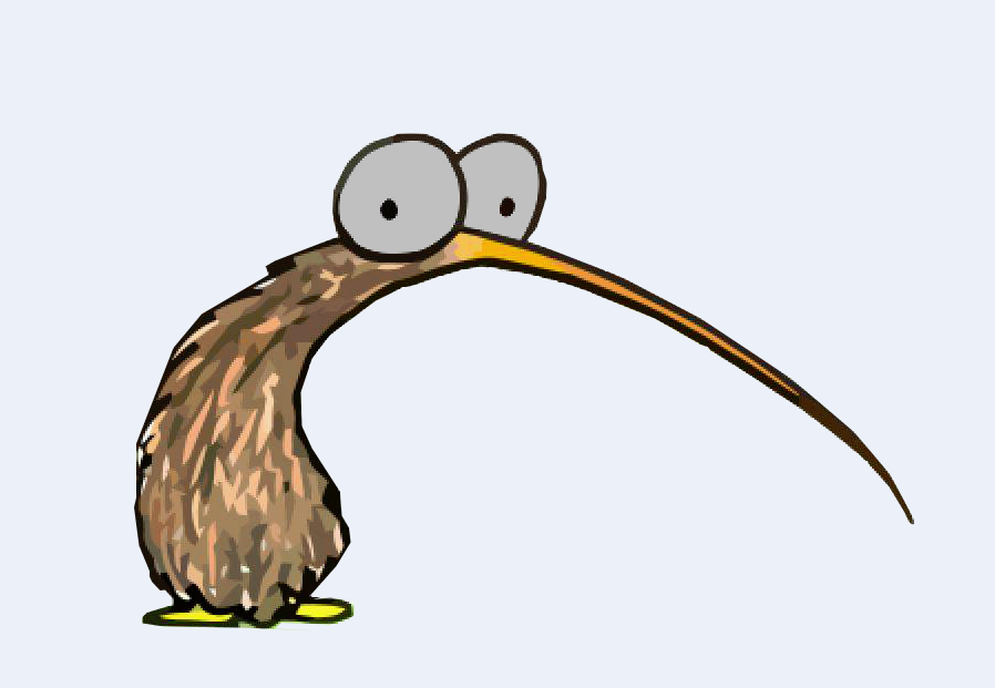 Derpy Kiwi Bird (898x621), Png Download