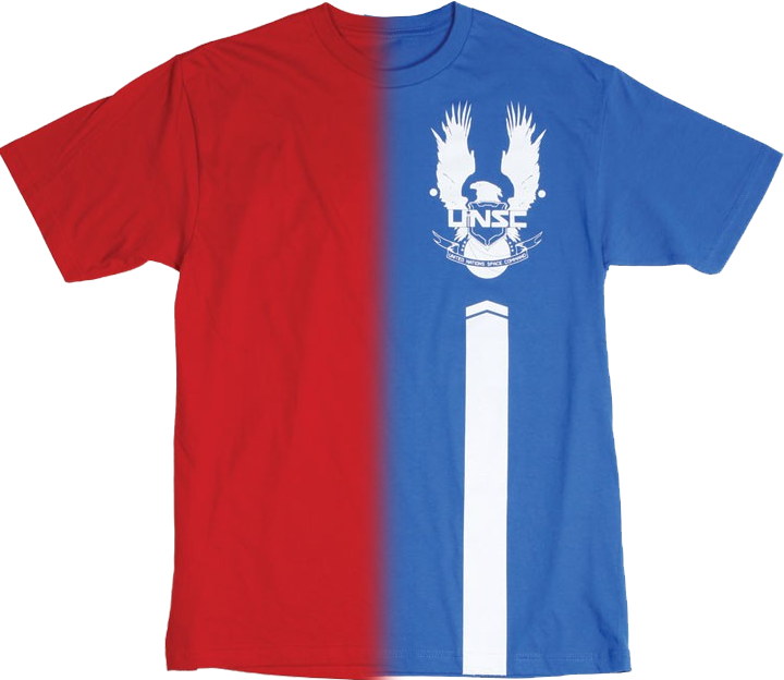User Red Blue Tees - Halo 5 - Unsc (unisex) (medium) (t-shirts) (720x624), Png Download