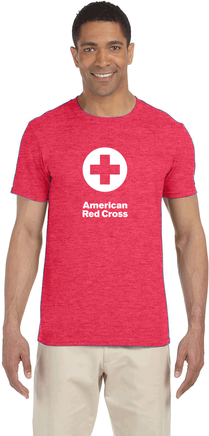 Gildan Softstyle Heather Red (1500x1500), Png Download