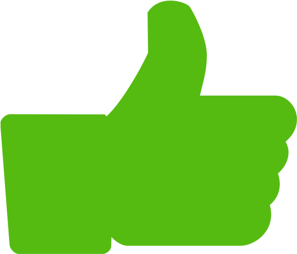 Facebook Thumbs Up Transparent Background Download - Like Png Icon Green (720x516), Png Download