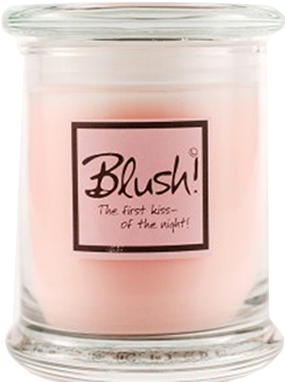 Blush Glass Jar Candle - Lily-flame Blush Candle Jar (426x424), Png Download