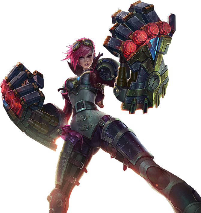 Classic Vi Skin Splashart Png Image - League Of Legends Vi Png (671x712), Png Download