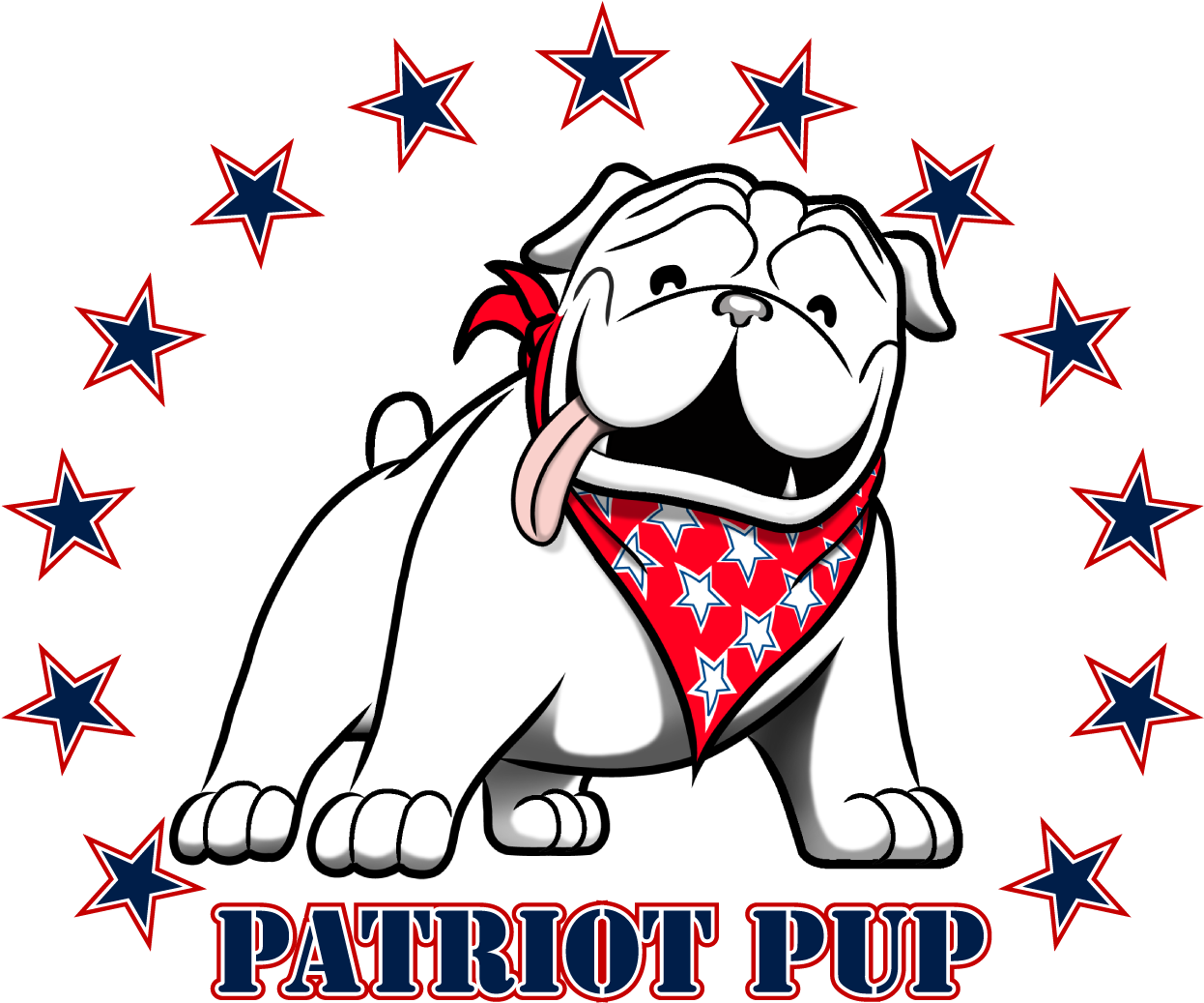 View Larger Image Patriot Pup Logo - Clip Art (1284x1102), Png Download