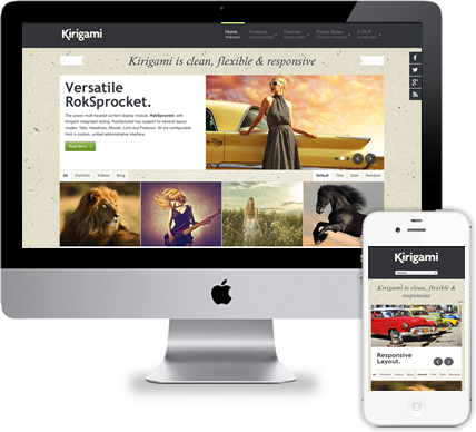 Kirigami Responsive Joomla Template - Joomla (428x388), Png Download