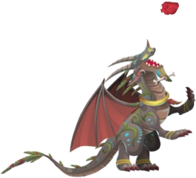 Tribal Dragon 3l - Cartoon (400x395), Png Download
