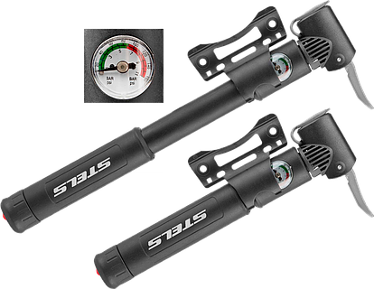 Насос С Манометром Для Велосипеда (414x320), Png Download