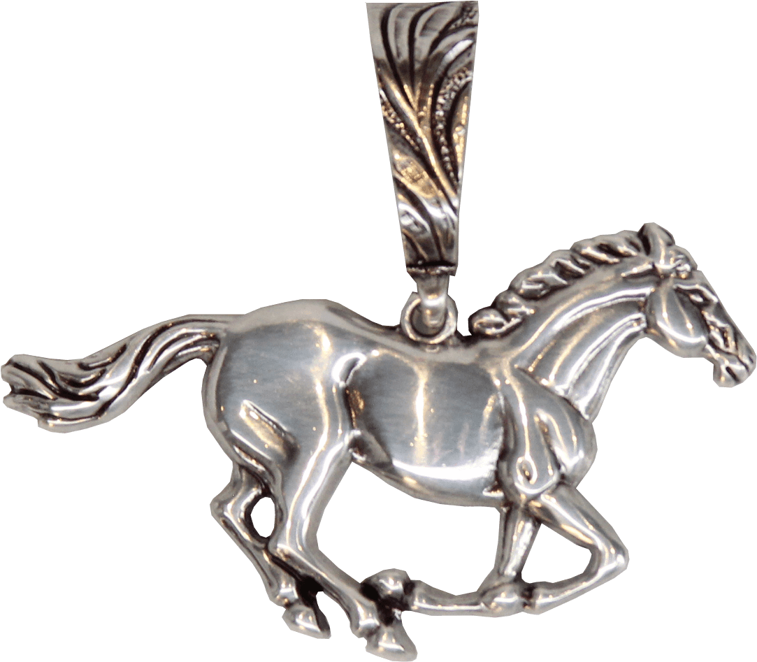 Blazin Roxx Women's Running Horse Pendant W/crystals (1160x1000), Png Download