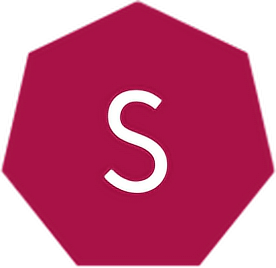 S Marroon Granate Letter Heptagon Heptagonofreetoedit - Sign (544x528), Png Download