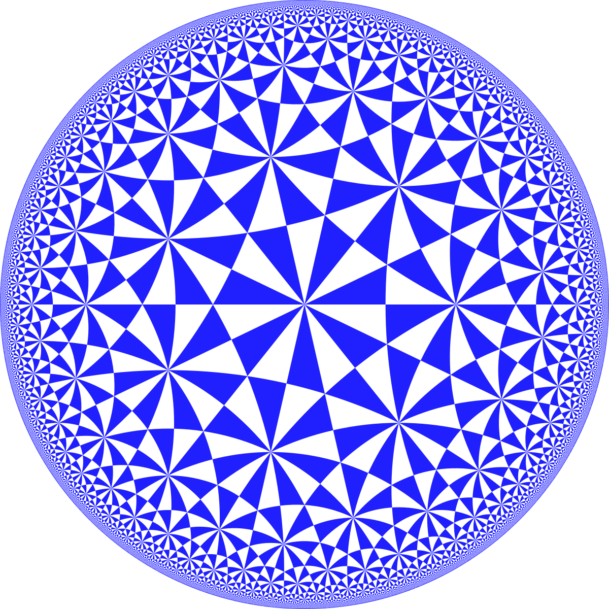 3 8 Tiling Of Hyperbolic Plane (1200x1200), Png Download