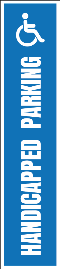 Handicapped Parking Logo, 8"x36" - Stencil (1000x1000), Png Download