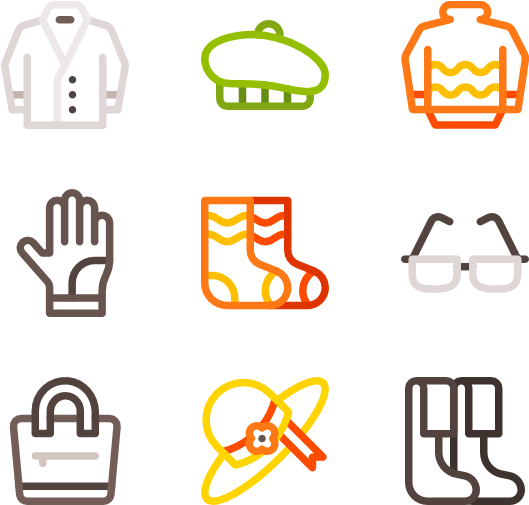 Autumn Clothes & Accesories - Vector Graphics (600x564), Png Download