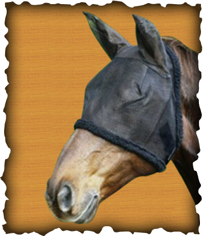 Fly Mask Article - Usg Fly Veil With Ear-protector/ Artificial Fur/ Tape (395x460), Png Download