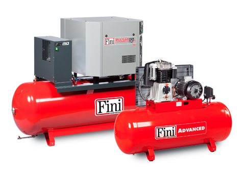 Piston Compressors - Fini Air Compressor (480x349), Png Download