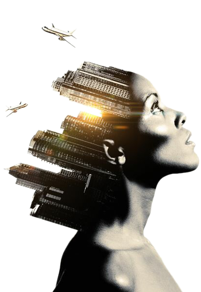 Urban Creative Material Creative City Fills Woman Head - Related To Psychology (600x600), Png Download