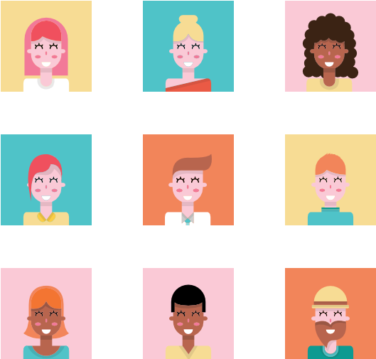 Woman Avatar Set - Icon (600x564), Png Download