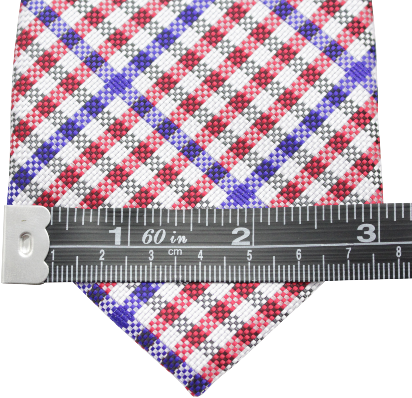 Red, White, And Blue Gingham Patterned Zipper Tie - South Africa Cars Disney (1536x1536), Png Download