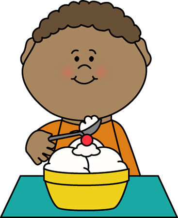 Ice Cream Clip Art Images Boy Eating - Eat Ice Cream Clip Art (367x450), Png Download