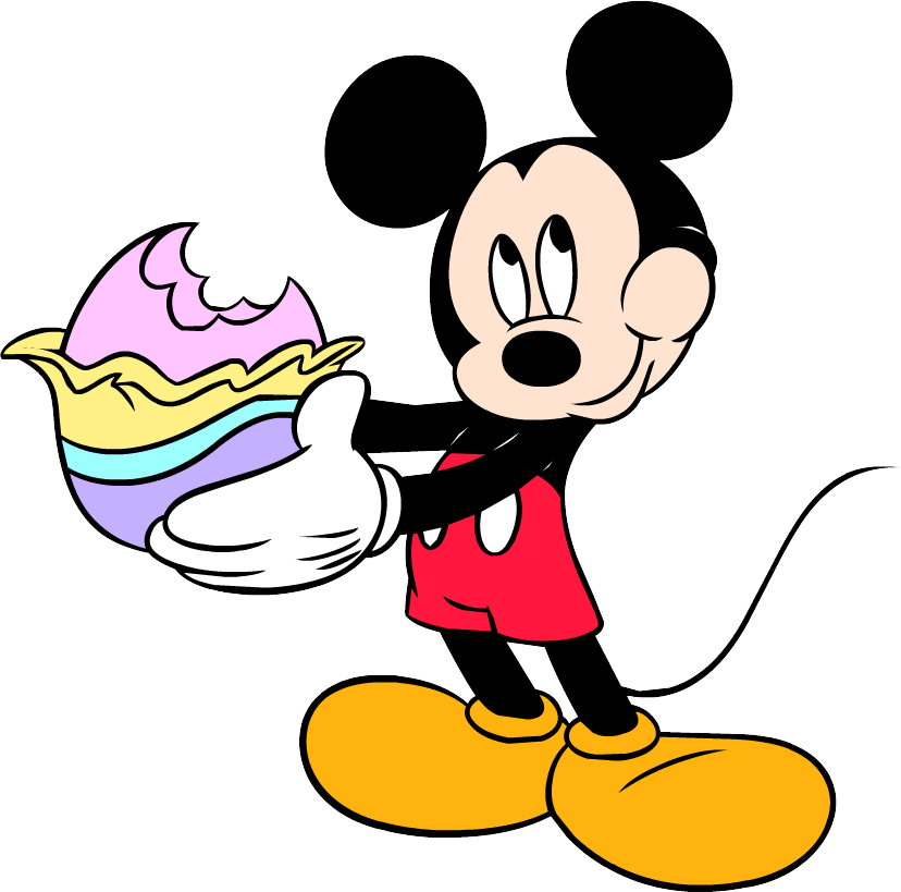 Clip Art Images - Easter Minnie And Mickey (828x819), Png Download