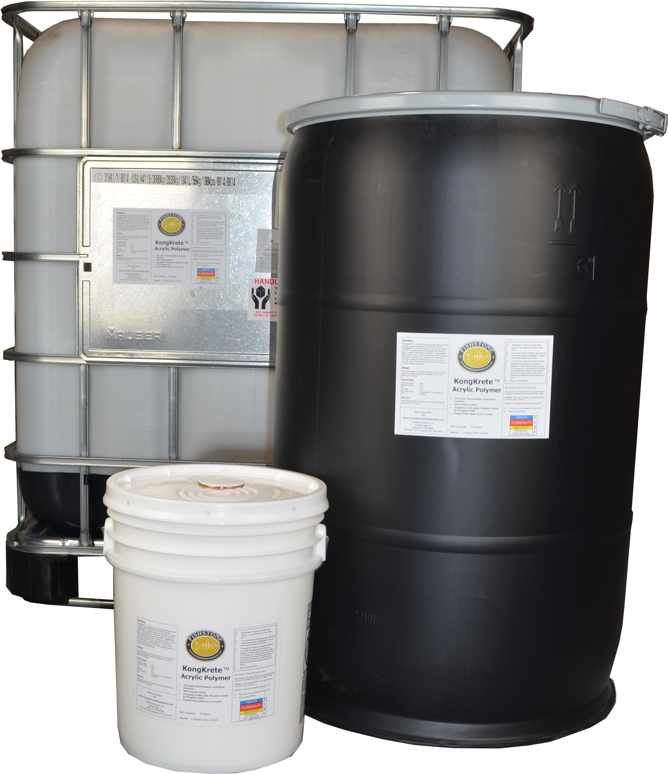 55 Gallon Drum, Kongkrete™ Liquid Acrylic Polymer - Concrete (2824x2824), Png Download