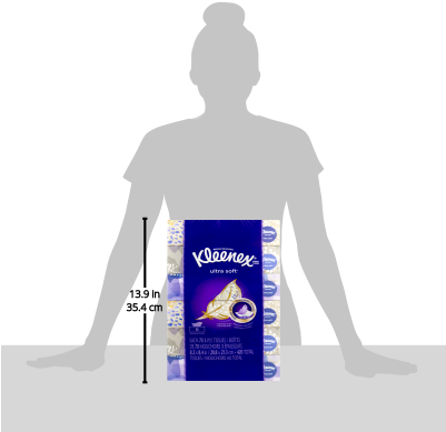 Kleenex Everyday 2-ply Facial Tissues 8-160 Ct Box (400x400), Png Download