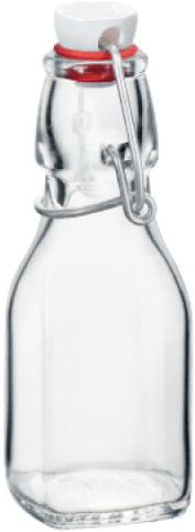 Bottle Clear Glass Flip Top Oil Vinegar Squash 125ml - Bormioli Rocco Swing Bottle - Clear (800x800), Png Download