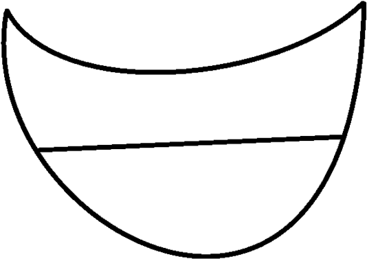 Mouth Teeth Smile - Line Art (640x424), Png Download