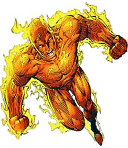 Human Torch Png Pic - Human Torch Marvel (500x577), Png Download
