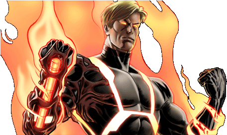 Human Torch Dialogue 2 - Avengers Alliance Human Torch Png (466x270), Png Download