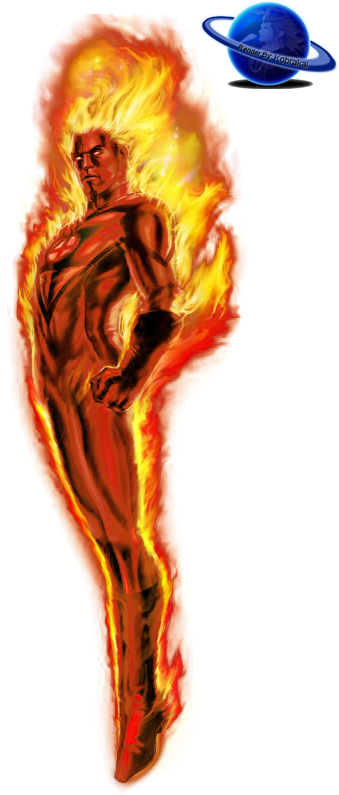 Anime Human Torch (350x800), Png Download