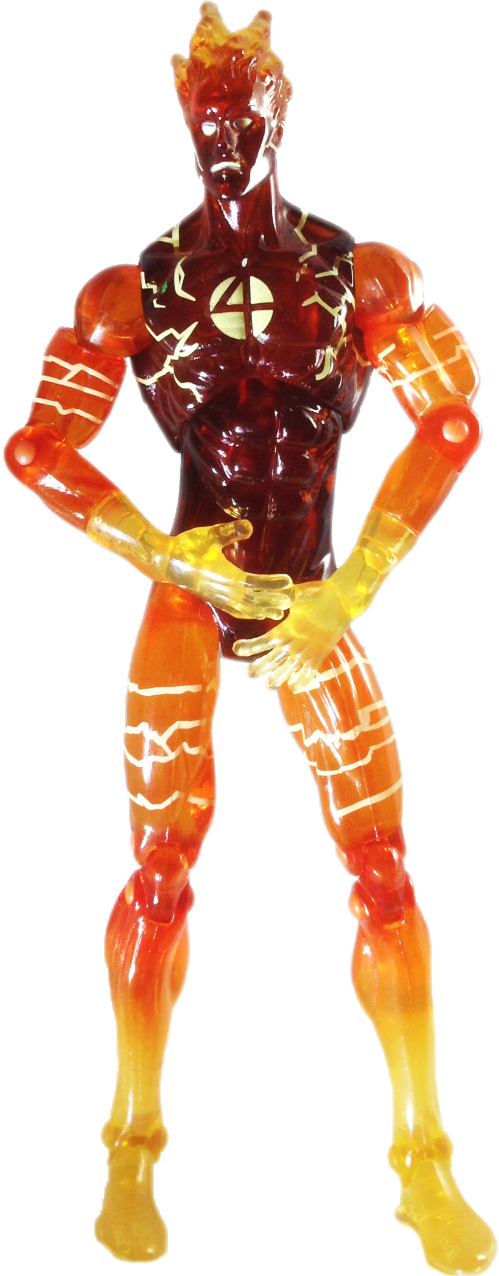 Human Torch - Action Figure (499x1276), Png Download
