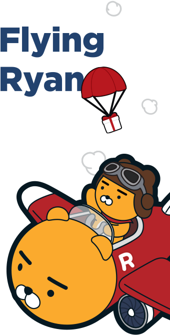 Flying Ryan - Kakao Friends (340x760), Png Download