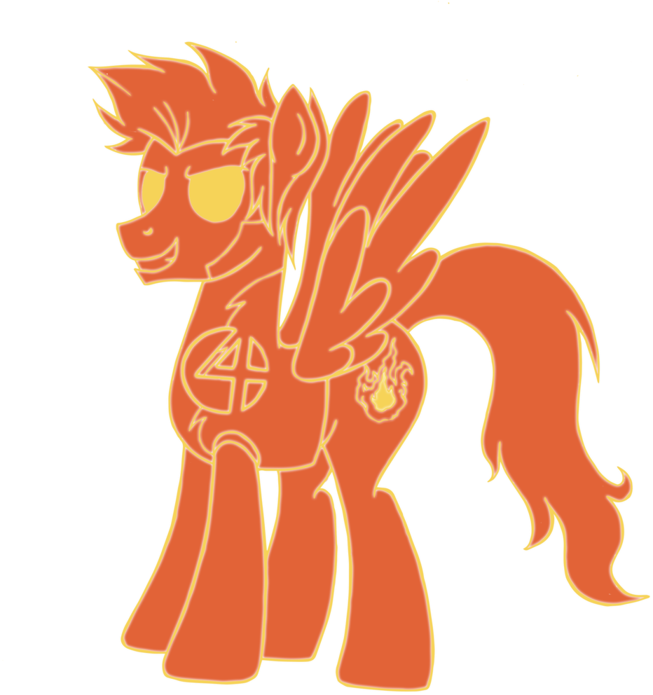 Edcom02, Human Torch, Johnny Storm, Ponified, Safe, - Human Torch Pony (1209x1024), Png Download