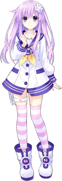 36 Purple Haired Anime Girls - Megadimension Neptunia Vii Nepgear (213x600), Png Download