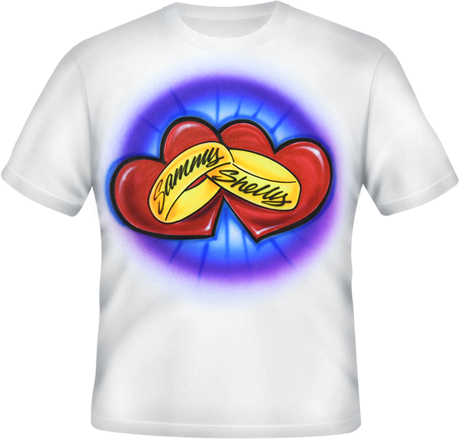 Hearts - Airbrush (957x962), Png Download