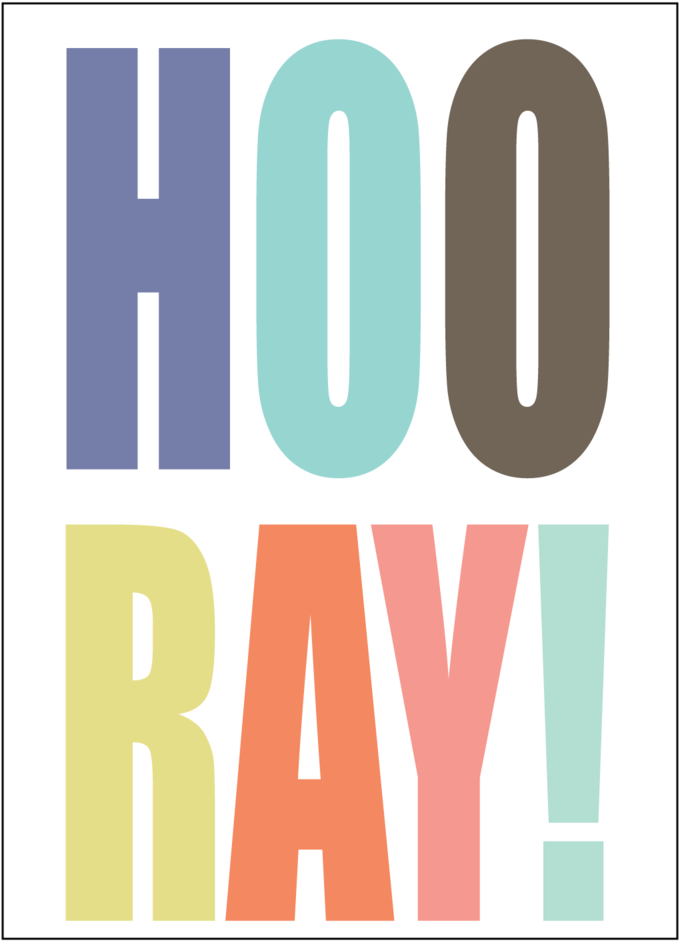 Hooray Card Set (1000x1429), Png Download