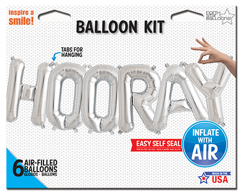 Congrats Silver Balloon Kit (each) (504x504), Png Download