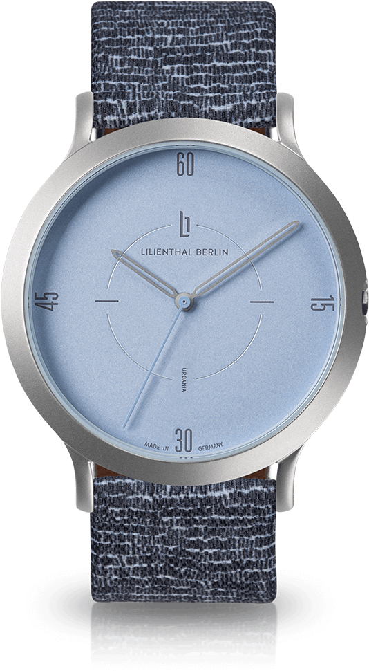 Silver Mint Blue Cobblestones - Lilienthal Berlin - Wrist Urbania Watch For Both Men (600x1060), Png Download