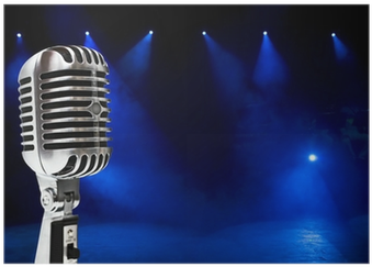 A Retro, 60's Style,metallic Microphone - Microphone (400x400), Png Download