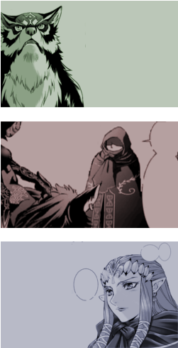 Link And Zelda First Meeting - Cartoon (300x500), Png Download