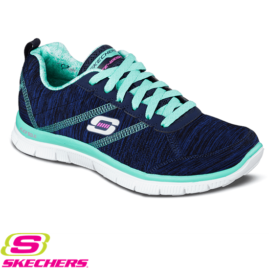 Pcitynva - Skechers Flex Appeal Trainers - Pretty City - Womens (600x720), Png Download