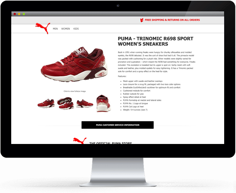 Host Multiple Designs From A Single Ebay Account - Puma Trinomic R698 Sport Women's Sneakers - 06 - Us:9 (758x622), Png Download