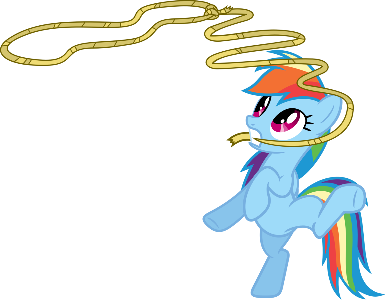 Porygon2z, Bipedal, Female, Lasso, Mare, Mouth Hold, - Cartoon (1280x994), Png Download